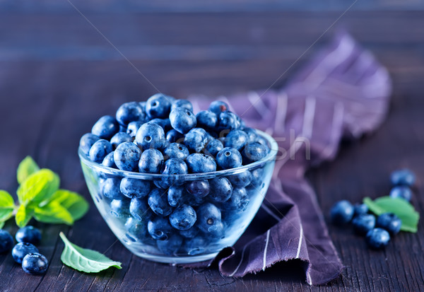 Mirtillo ciotola tavola alimentare frutta blu Foto d'archivio © tycoon