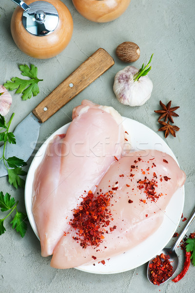 Сток-фото: сырой · куриные · филе · Spice · совета · фон