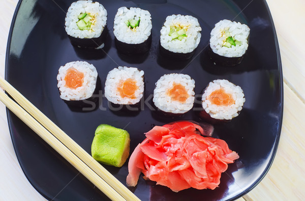 Foto d'archivio: Sushi · pesce · uovo · cena · bianco · japanese