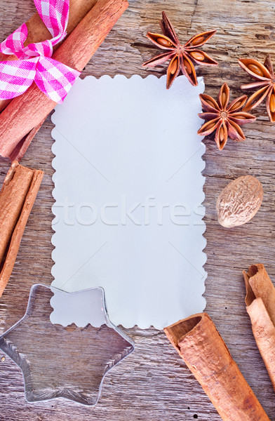Aroma condiment masa de lemn afaceri spaţiu Imagine de stoc © tycoon