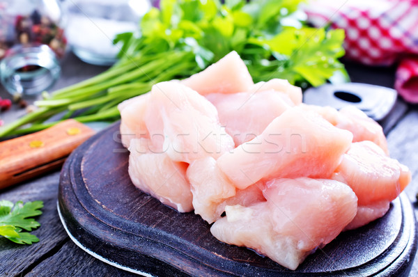 Crudo carne bordo mesa alimentos luz Foto stock © tycoon