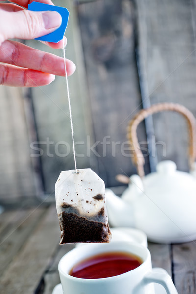 茶 袋 カップ 花 自然 ガラス ストックフォト © tycoon