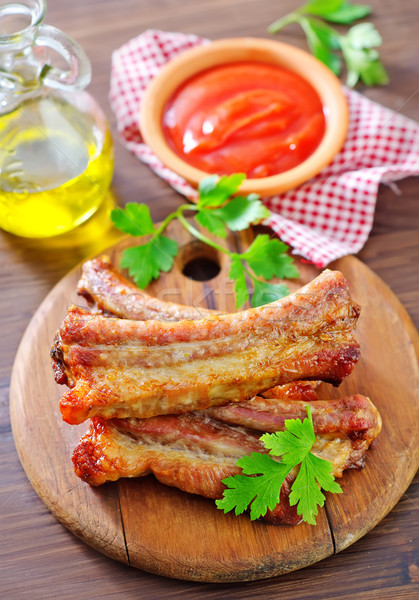 roasted lamb chops Stock photo © tycoon