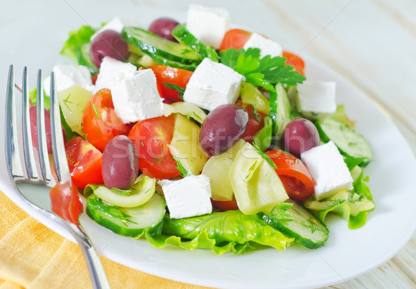 Görög saláta sajt vacsora élet villa Stock fotó © tycoon