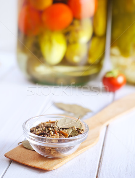Spice verdura alimentare home sfondo cucina Foto d'archivio © tycoon