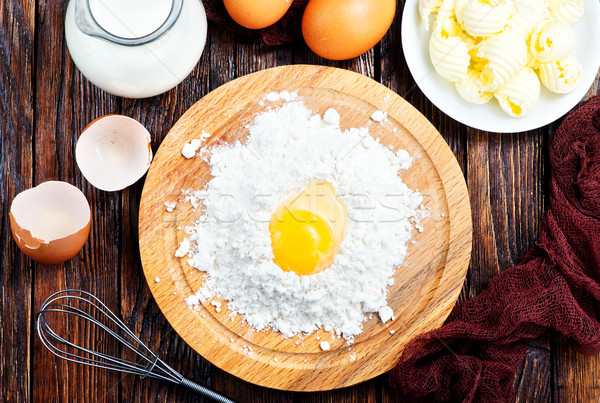 масло яйца свежие Ингредиенты таблице Сток-фото © tycoon