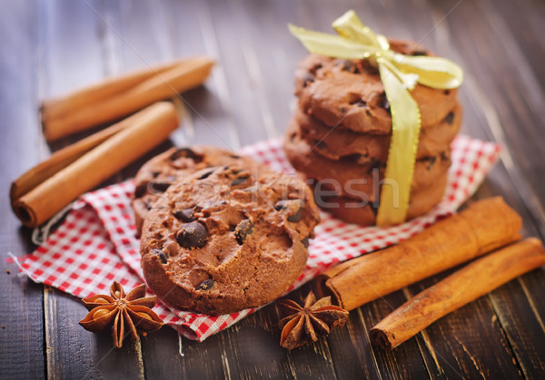 Cookies chocolate torta Navidad amarillo dulce Foto stock © tycoon