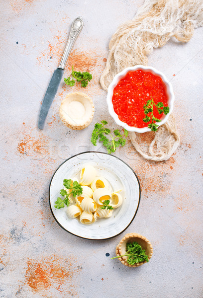 Ingredienti burro pane rosso salmone caviale Foto d'archivio © tycoon