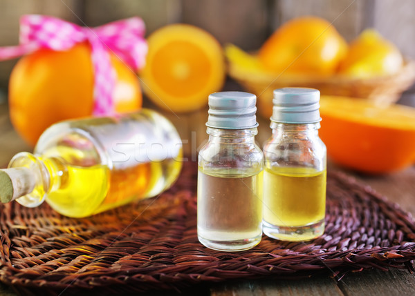 Aroma olie fles tabel lichaam gezondheid Stockfoto © tycoon