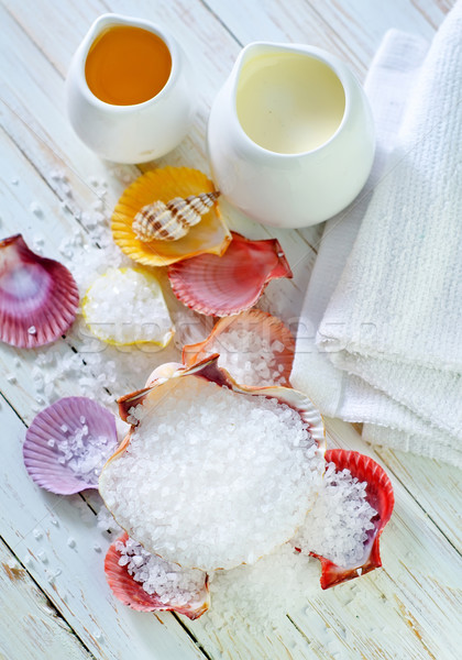 Tengeri só tej pihen olaj fürdő fürdőkád Stock fotó © tycoon