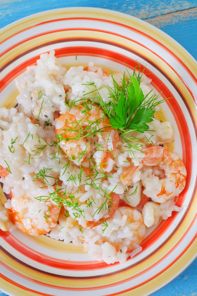 risotto with shrimps Stock photo © tycoon