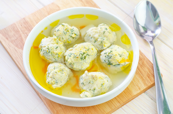 Sopa carne comida restaurante verde Foto stock © tycoon