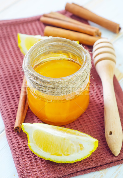 Citrom gyógyszer szín desszert szakács méz Stock fotó © tycoon
