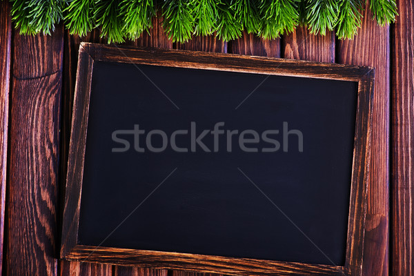 Achtergrond kerstboom houten winter donkere aanwezig Stockfoto © tycoon