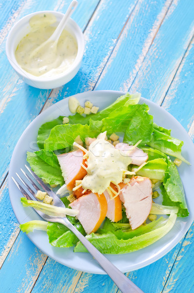 fresh salad with chicken and cheese Stock photo © tycoon