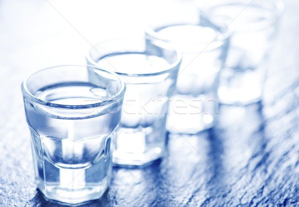 водка холодно стекла таблице воды трава Сток-фото © tycoon