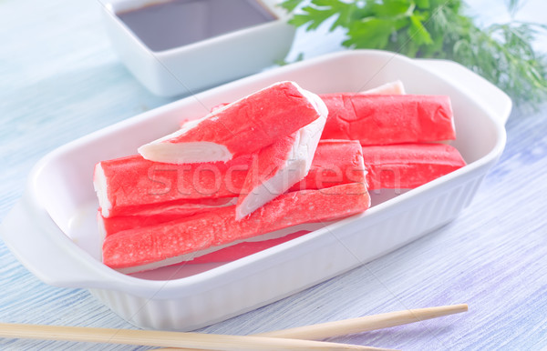 Foto stock: Caranguejo · peixe · vermelho · vida · asiático · alimentação