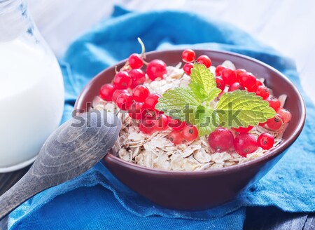 oat flakes with red currant Stock photo © tycoon