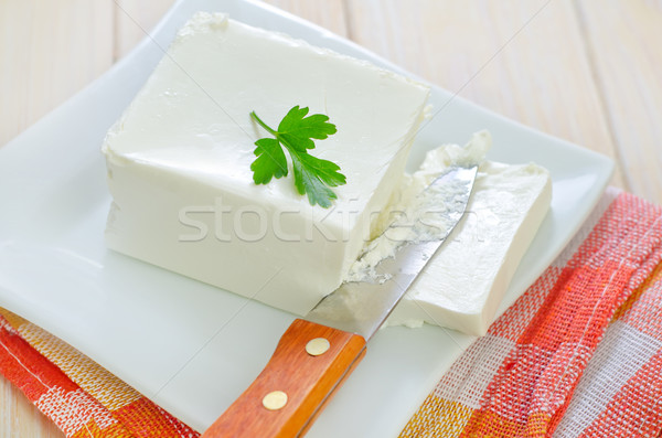 Foto d'archivio: Bianco · formaggio · verde · insalata · cottura · pranzo