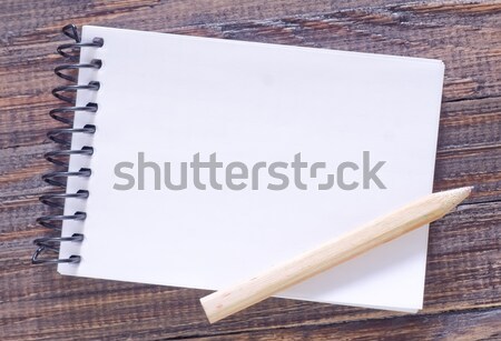 Beachten Bleistift Papier Schule Schreibtisch weiß Stock foto © tycoon