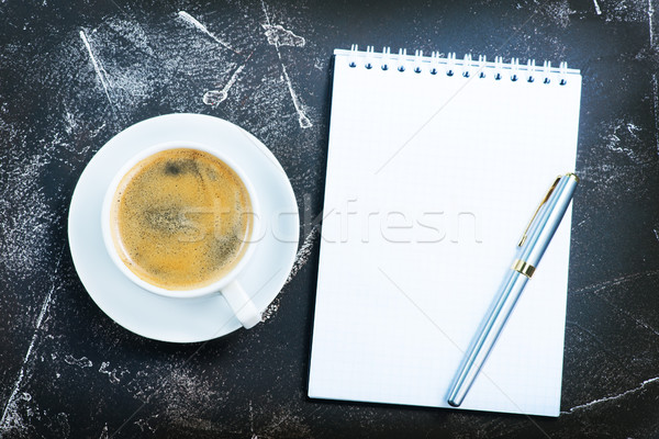 кофе чашку кофе бизнеса дизайна шоколадом карандашом Сток-фото © tycoon
