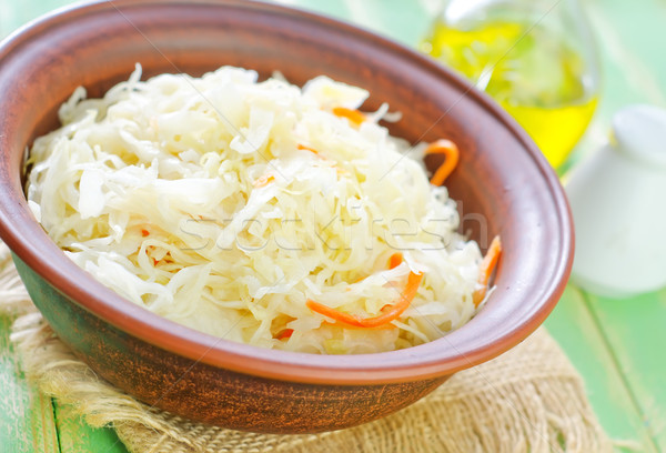 Foto stock: Agrio · col · madera · casa · mesa · ensalada