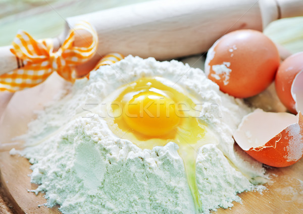 flour and raw eggs Stock photo © tycoon