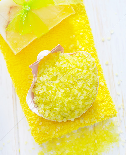 Tengeri só test narancs gyógyszer fürdő fürdőkád Stock fotó © tycoon