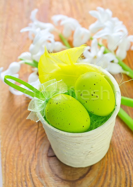 Easter Eggs wiosną żywności trawy szczęśliwy projektu Zdjęcia stock © tycoon