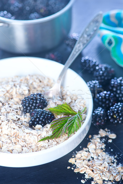 oat flakes and blackberry Stock photo © tycoon