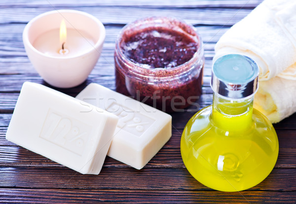 Spa oggetti sapone aroma sale tavola Foto d'archivio © tycoon