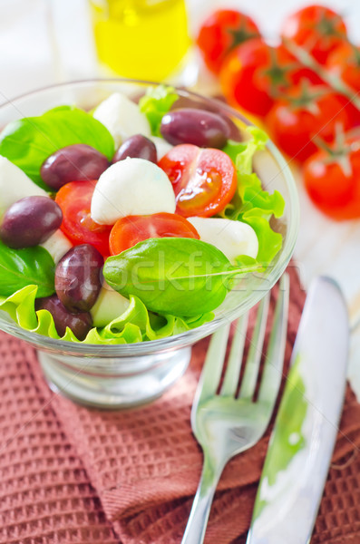 Капрезе лист зеленый обеда красный Салат Сток-фото © tycoon