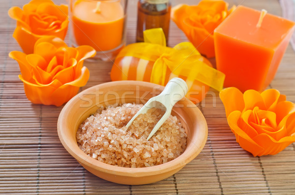 Objets spa maison orange bougie pétrolières [[stock_photo]] © tycoon