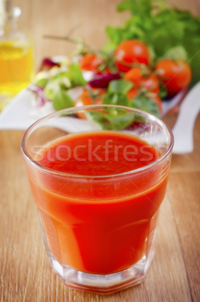 Tomatensap voedsel liefde hout appel vruchten Stockfoto © tycoon