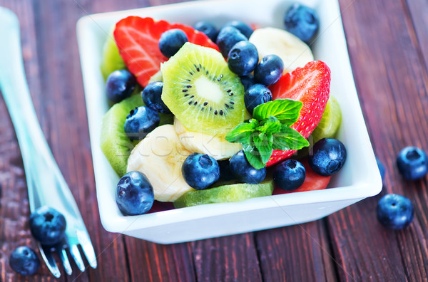 Salade de fruits fruits frais salade blanche bol fruits [[stock_photo]] © tycoon