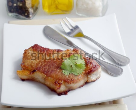 mashed potato and fried meat Stock photo © tycoon