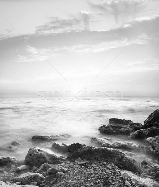 Deniz manzarası plaj gökyüzü gün batımı doğa manzara Stok fotoğraf © tycoon