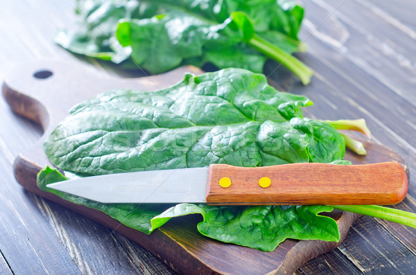 spinach on board Stock photo © tycoon