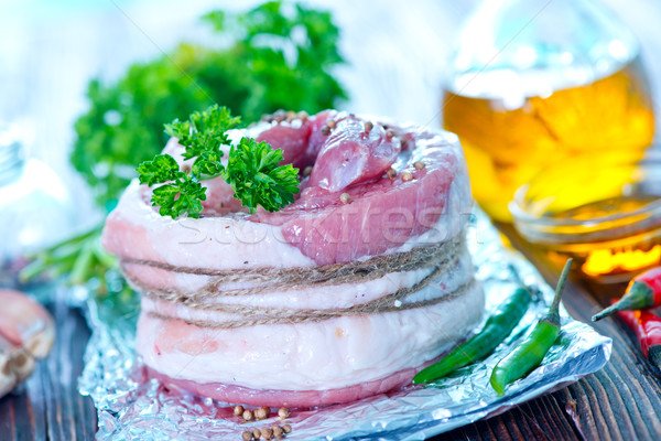 Viande rouler sel épices feuille restaurant [[stock_photo]] © tycoon