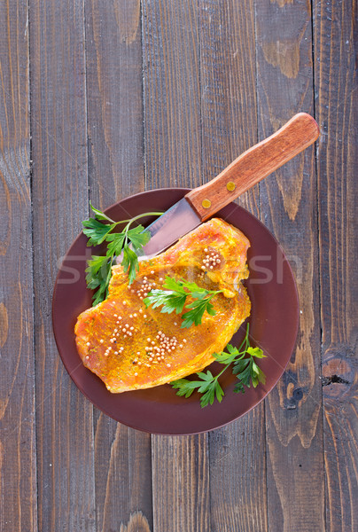 raw meat with marinade Stock photo © tycoon