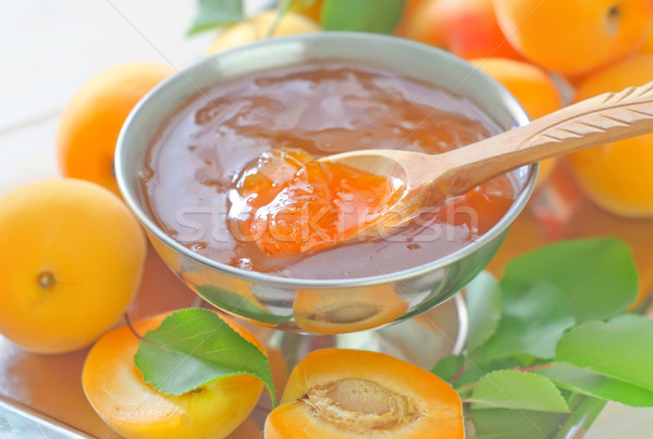 Abricot confiture bois orange table usine [[stock_photo]] © tycoon