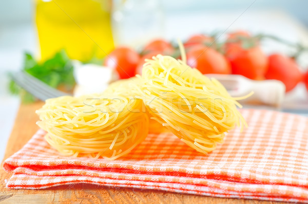 Ruw pasta tomaat textuur voedsel hout Stockfoto © tycoon