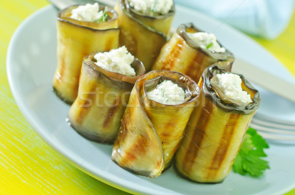eggplant rolls with cheese Stock photo © tycoon