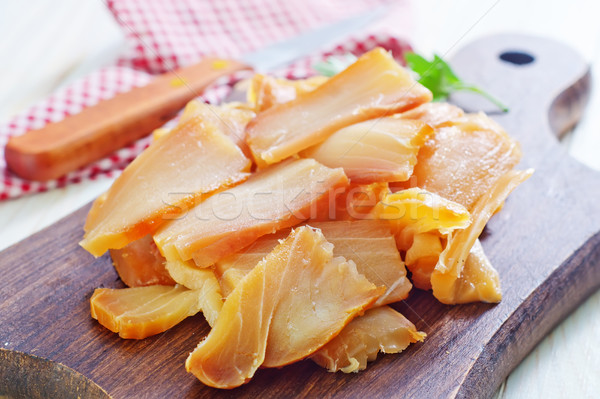 smoked fish on board Stock photo © tycoon