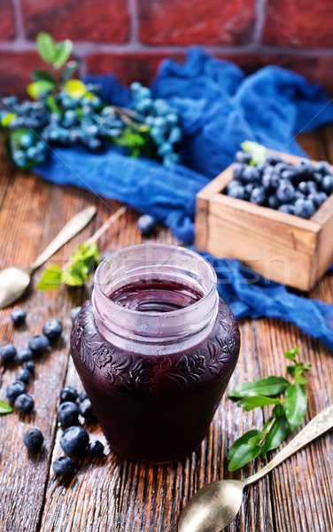 Stock photo: blueberry jam