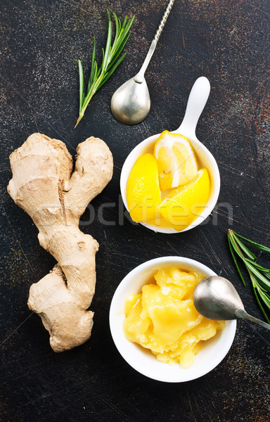 Stock photo: ginger with honey