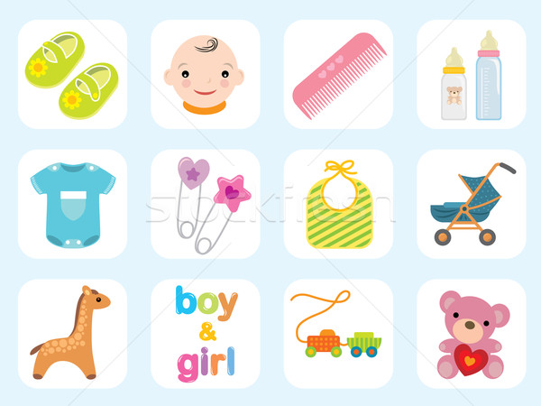 Baby Design Symbol Sammlung cute Stock foto © UltraPop