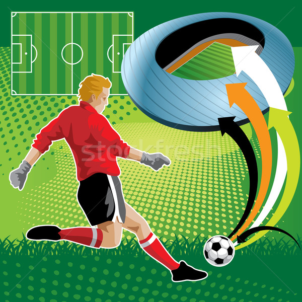 Football design Creative footballeur domaine sport [[stock_photo]] © UltraPop