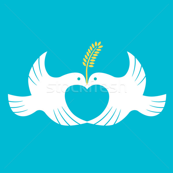 Stockfoto: Vrede · duif · vector · liefde · symbool · vreedzaam