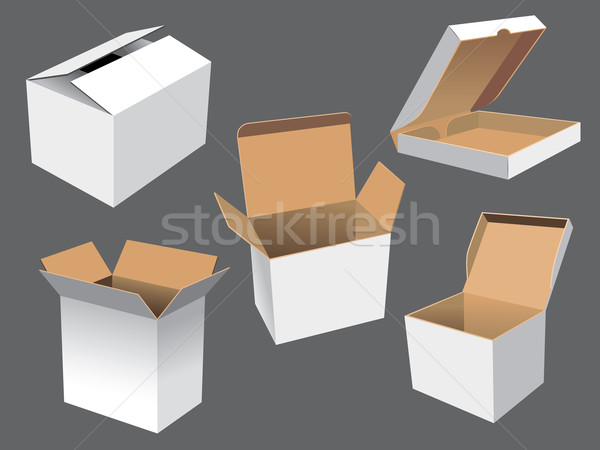 Carton cases vecteur illustrations différent art [[stock_photo]] © UltraPop